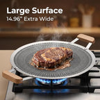 Nonstick Stainless Steel Cookware, Griddle Pan with PFAS-Free PURELYSEAR Ceramic Technology, Scratch Proof, Cool Grip Handles, Dishwasher Safe