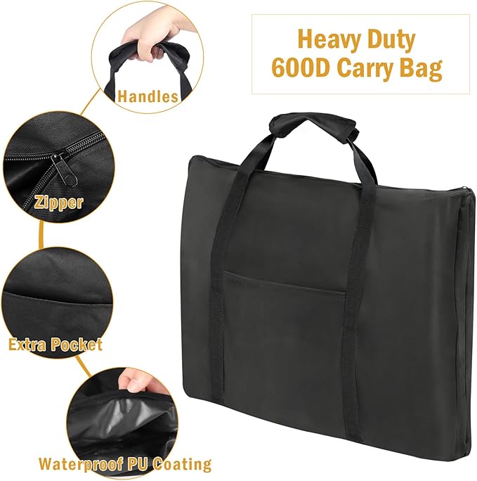 Yoyong Griddle Carry Bag - Fits Camp Chef SG30, SG14, FG20 & MSG20 - Waterproof Cast Iron Griddle Bag - 600D Heavy Duty - 21.5" L x 17" H