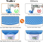 Silicone Trivet Mats - Walfos Heat Resistant Pot Holders Set, 4pcs 2 Sizes 7 Inch & 9 Inch, Multipurpose Non-Slip Hot Pads for Hot Pot, Hot Dishers, Jar Opener, Food Grade & BPA Free (Nordic Blue)