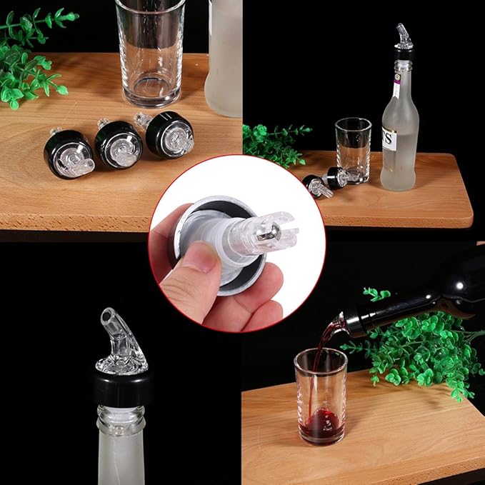 2PCS Automatic Measured Bottle Pourer, 50ml Drinks Wine Cocktail Dispenser Liquor Bottle Pourer Home Bar Tool for Bartender ﻿ (white)
