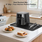 Silicone Heat Resistant Mats for Countertop,24x16 Inch Air Fryer Mat with Kitchen Accessories Holder Pad for Microwave/Oven,Compatible with Ninja/Cosori/Chefman/Toshiba,Kitchen Countertop Protector