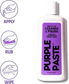 Purple Paste All Purpose Cleaning & Polishing Paste – Tough Stain Remover for Kitchen, Bathroom, Oven, Stove, Tile & Grout – Multi-Surface Cleaner Made in USA, 8oz (Pack of 3)