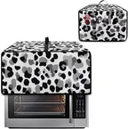 Leopard Print Toaster Oven Dust Cover, Heat-Resistant Case for Toaster Oven, Heavy Duty Washable Dust Cover Fit Most Small Appliance, (Small-14.5*18.46*9 inches)
