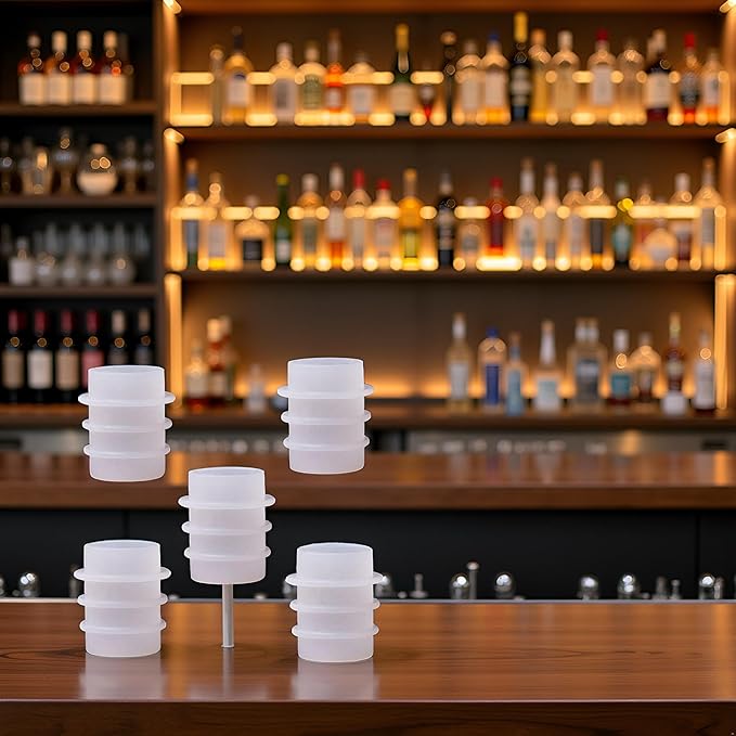 5Pcs White Bottle Stopper Silicone Mold,Crystal Epoxy Wine Bottle Stopper Mold,Reusable Beverage Bottle Stoppers Silicone Molds Cork Cover Wine Stoppers,Bar and Wine Tools