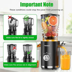Juicer Machines, Cold Press Juicer with 5.8" Wide Feed Chute, 300W Slow Masticating Juicer for Whole Fruits & Vegetables, High Juice Yield, Easy to Clean, BPA Free Juice Extractor Machine