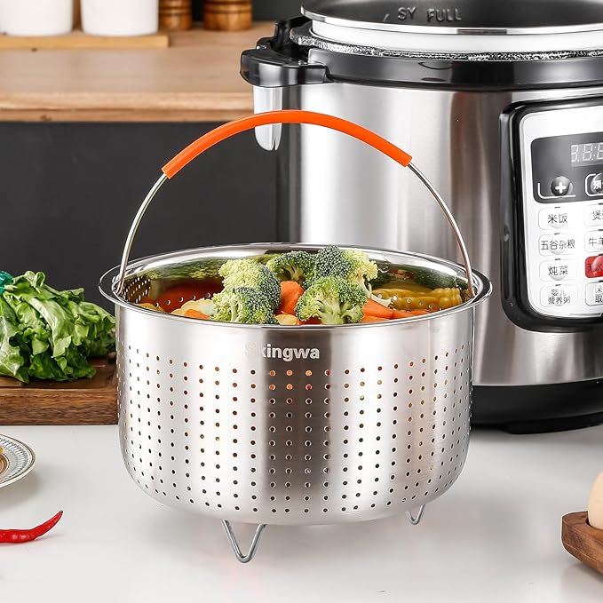 Steamer Basket for Instant Pot, Stainless Steel Vegetable Steamer Basket Insert for Pots