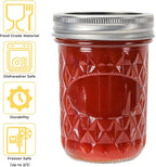 CycleMore Mason Jars 8 oz, 24 Pack Canning Jars with Airtight Lids and Bands, Half Pint Canisters Ideal for Fermenting, Jam, Honey, Pickling, Wedding/Shower Favors, DIY Decors