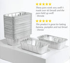 (65 Pack) 2Lb Foil Bread Pans for Baking, Disposable Bread Pans - Perfect for Baking Banana Bread, Cakes & Meatloaf - 2 Pound Aluminum Pans for Food Serving - 8.5" X 4.5" X 2.5"