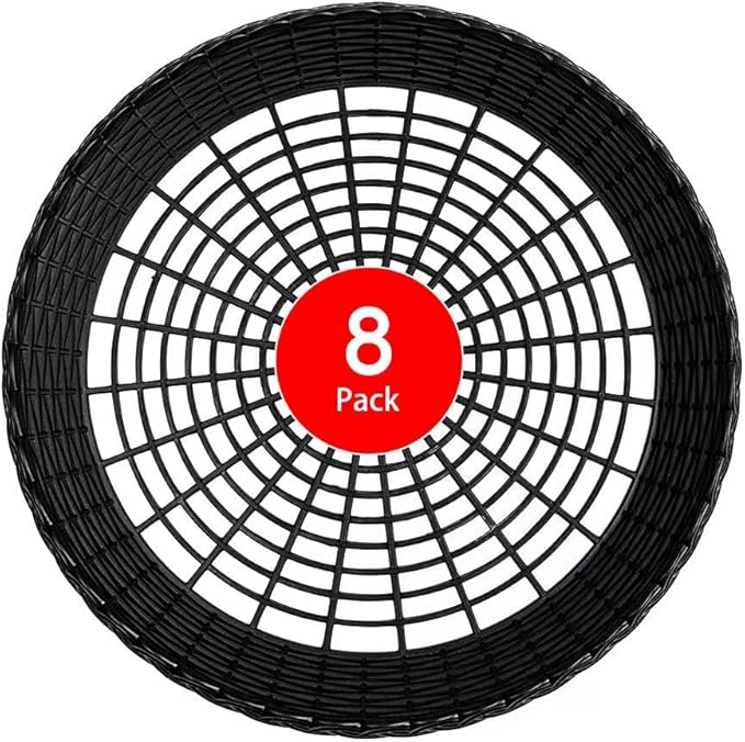 Paper Plate Holders, 8/12/24 Packs 9/10 Inch paper plate holders reusable Black Plastic Heavy Duty supports for Picnic Party Dinner