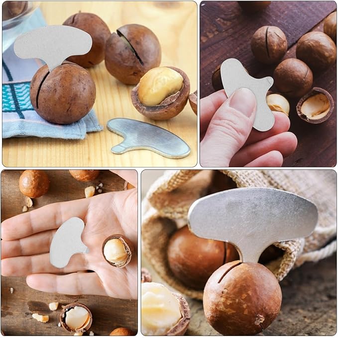 SECFOU 100pcs Portable Macadamia Nut Crackers Manual Iron Nut Sheller Chestnut Cutter Tool for Walnut Hazelnut Opener Kitchen Specialty Gadgets