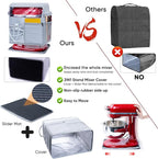 BAGSPRITE Stand Mixer Cover with Detachable Appliance Sliders Base Compatible with KitchenAid Mixer-Storage Bag for 4.5/5 Quart with Pockets for Kitchen Aid Accessories and Attachments