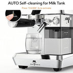 MAttinata CM1833L Automatic Cappuccino Machine, 20 Bar Espresso Machine, Coffee Maker with Dual Boiler & Self-Cleaning Milk Frother, Touch Screen Latte Machine, Stainless Steel for Kitchen, Silver