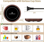 Coffee Mug Warmer for Desk 4H Auto Shut Off, Smart Coffee Cup Warmer with 3 Temperature Setting, Electric Mug Warmer Plate for Coffee, Milk, Tea