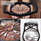 Newness 5.12 Inch Extra Large Apple Slicer, 16 Slices, Durable Stainless Steel Apple Corer, Black, Silicone Handle
