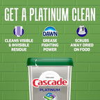 Cascade Platinum Dishwasher Pods, Dishwasher Detergent, Dish Detergent Soap, Fresh, 71 count