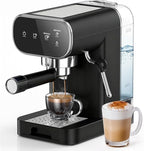 Horavie Espresso Machine 20 Bar, Home Espresso Maker with Touchscreen & Steam Milk Frother, Fast Heat-Up Coffee Machine with 48oz Removable Tank for Cappuccino, Latte, Americano, Black