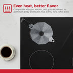 Holstein Housewares - 6 Cup Aluminum Stovetop Espresso Maker and Moka Pot - Great Tasting Traditional Espresso Coffee, Italian and Cuban Café Brewing in Minutes, Silver