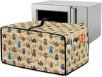 Coffee Kettle Print Toaster Oven Dust Cover, Fingerprint Protectors and Greasy Protection Machine Washable Universal Toaster Oven Protector for Kitchen, (Medium-16.1*19.71*10 inches)