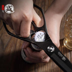 MITSUMOTO SAKARI 8 Inch Kitchen Scissors & Poultry Shears, Heavy Duty Titanium Plated, Detachable for Meat, Chicken, Fish, Bones