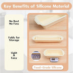 1 pc Silicone Bread Loaf Pans for Homemade Bread with Metal Frame, 9.5 x 5 Inch Non Stick Silicon Banana Loaf Pan for Oven, Silicone Baking Mold for Brownies,Sandwiches (Beige)