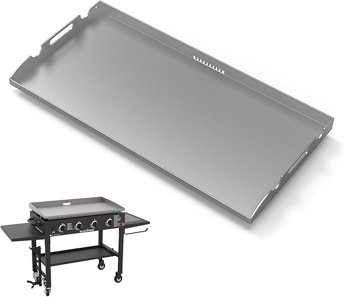 Upgrade Flat Top Griddle Insert for Blackstone 36 Inch Tabletop Griddle Powder Coated Steel Grill Cooking Plate Replacement Parts w/Rear Grease System for 1565 1554 1560 1803 1818 1820 1825 1836 1841