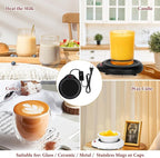 Dialan's Candle Warmer Wax Melter, Warmer Plate for Candle Jar, Wax Cubes Melter, Warmer Plate, Electric Coffee Mug Warmer, Tea or Various Beverages Warmer, for Home, Office Desk, etc(Black)