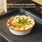 Versatile Au Gratin Baking Dish & Small Pie Pans Set – Perfect for Oven-to-Table Cooking | Ideal for Au Gratin, Pot Pies, Tarts & More | Sturdy Ceramic for Even Heating | Easy-to-Clean Non-Stick Surf