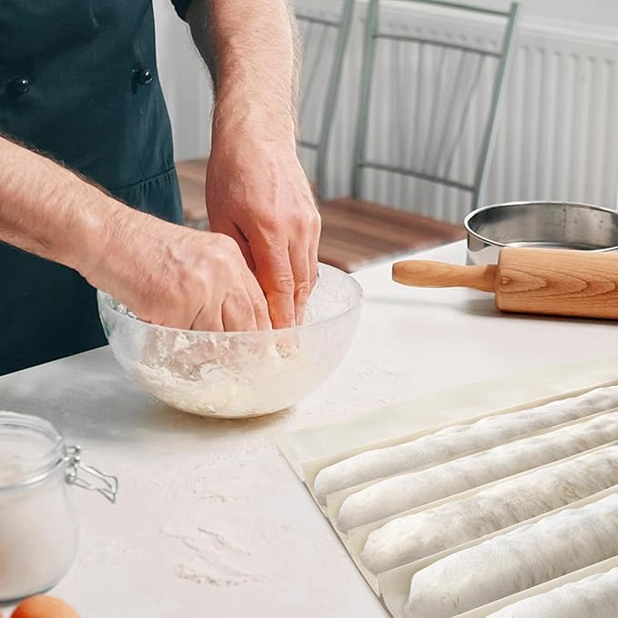 6pcs 100% cotton Tea Towels for Baking Sourdough - 28" Unbleached Bread Basket Flour Sack Towels, Proofing Cover Cloth for Dough Raising Baguettes Loaves Ciabatta, Bread Making Accessories Bakers Gift