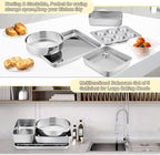 TeamFar Bakeware Sets, Stainless Steel Toaster Oven Baking Roasting Pans, Square/Round Cake Pan, Loaf Pan & Muffin Pan, Healthy & Heavy Duty, Smooth & Dishwasher Safe-5 PCS
