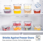 Chef's Path 32 Piece Airtight Food Storage Containers with Easy Snap Lids, 16 Containers and Lids, Stackable Kitchen and Pantry Canisters for Meal Prep and Food Storage - Transparent