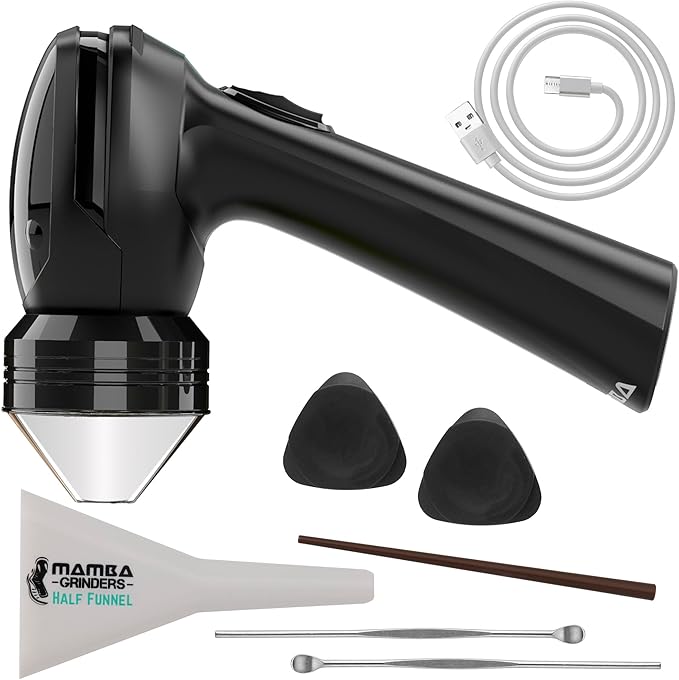 Mamba Grinder Electric Spice Grinders. Easy to Load One-Handed Use 1g USB Rechargeable Mill