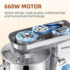 Dough Mixer 8.45 QT Electric Mixer - 660W 6 Speed Large Capacity Kitchen Stand Mixer with Whisk Dough Hook Mixing Beater Household Food Mixer for Baking Cakes Cookie Bread Salad