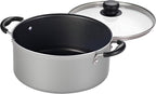 Tramontina Primaware 15-Piece Non Stick Cookware Set with Lids and Utensils, Aluminum Nonstick Pots and Pans Kitchen Set (Silver)