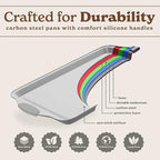 Country Kitchen Nonstick Stackable Bakeware Set - Heavy Duty, Durable, Easy Release Baking Set, Silver, 10 Pcs