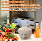 Lettuce Spinner - 800ML Vegetable Washer, Salad Dryer Bowl, Produce Cleaner | Manual Vegetable Spinner with Colander Basket for Fresh Crisp Greens, Kitchen Tool for Home Cooking Outdoor Picnic