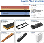 Intelitopia Complete Knife Sharpening Stone Set – Dual Grit Whetstone 400/1000 3000/8000 Knife Sharpener with Leather Strop, Flattening Stone, Bamboo Base, 3 Non-slip Rubber Bases & Angle Guide