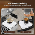 Maestri House Mini Coffee Scale with Timer, USB-C Rechargeable Espresso Scale, 2kg/0.1g Accurate Scale for Espresso and Pour-Over Coffee, Portable Digital Kitchen Scale with Auto Timer (White)