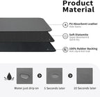 HotLive Dish Drying Mat for Kitchen Counter, Heat Resistant Drainer Mats with Non-slip Rubber Backed, Hide Stain Kitchen Super Absorbent Draining Mat, Easy to Clean Dish Rack Pad, Dark Grey 16"x20"