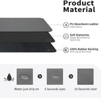 HotLive Dish Drying Mat for Kitchen Counter, Heat Resistant Drainer Mats with Non-slip Rubber Backed, Hide Stain Kitchen Super Absorbent Draining Mat, Easy to Clean Dish Rack Pad, Dark Grey 18"x32"