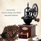 Manual Vintage Style Hand Coffee Grinder, manual coffee grinder with handle,Roller Mill
