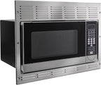 Tough Grade RV Convection Microwave | Built-In 1.1 Cu. Ft. Oven | 10 Power Levels, Speedy Cook, Multi-Stage Cooking | Stainless Steel | Direct Replacement for Greystone | 120V Built-In Design