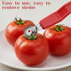JJUNW 4Pcs Strawberry Huller, Stainless Steel Tomato Corer, Strawberry Huller Stem Remover Corer Tool Kitchen, Canning Supplies for Fruit and Vegetable