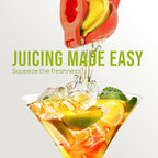 Zulay Kitchen Metal 2-in-1 Lemon Squeezer - Sturdy Max Extraction Hand Juicer Lemon Squeezer Gets Every Last Drop - Easy to Clean Manual Citrus Juicer - Easy-Use Lemon Juicer Squeezer - Red/Yellow