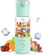 EASEHOLD Portable Personal Blender for Smoothies Shakes, Fresh Juice Mini Fast Blender on the go with 6 Blades, Rechargable Single BPA Free for Sport, Kitchen, Travel,Camping (Green)