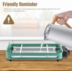 1500W Electric Indoor Grill, 2 in 1 Electric Griddle Nonstick with Grill Net & Removable Plate, 5 Adjustable Temperature Control Portable Korean BBQ Grill with 3 Small Trays