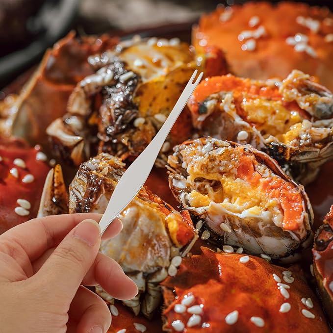 VALICLUD Zinc Alloy Crab Eating Tools Set with 1 Azure Crab Needle Handheld Seafood Crackers and Shellers and Lobster Shell Opening Kitchen Specialty Gadgets for Home Use