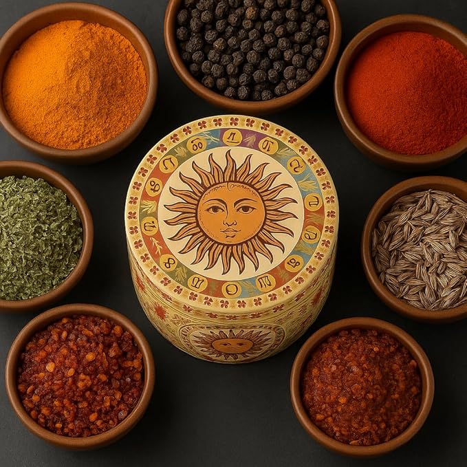 Spice Grinder, Manual Pepper Mill, Adjustable Metal Grinders, Essential for Kitchen (Day Sun)