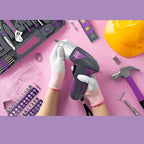 44PCS 4V Cordless Screwdriver Tool Kit Set Pink Color Tools Lady Tools Kit Home Repair Set Toolbox Hand Tool Kit Storage Case Gift Set LADYCRAFT