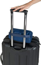 BlueHills Ultra Compact Travel Blanket 2 Pack Large Soft Cozy Portable Blanket Sheet with Carry Case and for Flight Airplane Car Layover Camping Hotel Blue C203-2PK-Navy