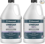 50% Vinegar (2 Pack, 1 Gallon) - General Purpose All-Natural Multi-Surface Cleaner for Home, Patio & Commercial - High Performance, Powerful Concentrated Acetic Acid - Made in USA